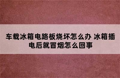 车载冰箱电路板烧坏怎么办 冰箱插电后就冒烟怎么回事